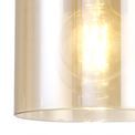 Brita Linear Pendant, 3 Light Adjustable E27, Mocha/Amber Glass additional 13