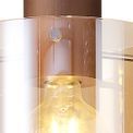 Brita Linear Pendant, 3 Light Adjustable E27, Mocha/Amber Glass additional 12