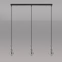Angela Linear Suspension Kit, 3 x E27, Polished Nickel/Matt Black additional 1