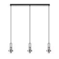 Angela Linear Suspension Kit, 3 x E27, Polished Nickel/Matt Black additional 2
