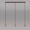 Angela Linear Suspension Kit, 3 x E27, Copper/Matt Black additional 1