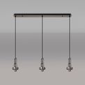 Angela Linear Suspension Kit, 3 x E27, Black Chrome/Matt Black additional 1
