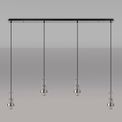 Angela Linear Suspension Kit, 4 x E27, Polished Nickel/Matt Black additional 1