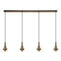 Angela Linear Suspension Kit, 4 x E27, Brass Gold/Matt Black additional 2