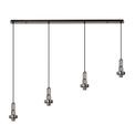 Angela Linear Suspension Kit, 4 x E27, Black Chrome/Matt Black additional 2