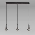 Angela Linear Suspension Kit, 3 x E27, Aged Pewter/Matt Black additional 1