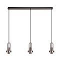 Angela Linear Suspension Kit, 3 x E27, Antique Silver/Matt Black additional 2
