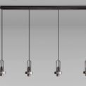 Angela Linear Suspension Kit, 4 x E27, Aged Pewter/Matt Black additional 1