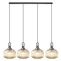 Angela Linear Suspension Kit, 4 x E27, Aged Pewter/Matt Black additional 4