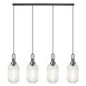 Angela Linear Suspension Kit, 4 x E27, Aged Pewter/Matt Black additional 6