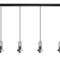 Angela Linear Suspension Kit, 4 x E27, Aged Pewter/Matt Black additional 16