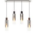 Brita Slim Linear Pendant, 4 Light Adjustable E27, Black/Smoke Fade Glass additional 9