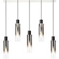 Brita Slim 5 Light Drop Linear Pendant Bar with Black/Smoke Fade Glass additional 7