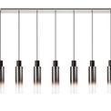 Brita Slim Linear Pendant, 7 Light Adjustable E27, Black/Smoke Fade Glass additional 4