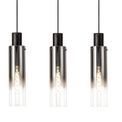 Brita Slim Linear Pendant, 7 Light Adjustable E27, Black/Smoke Fade Glass additional 6