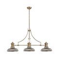 Lucinda 3 Light Linear Pendant E27 With 30cm Round Glass Shade additional 5