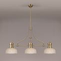 Lucinda Linear 3 Light Pendant Ceiling Light With Clear Prismatic Glass Shade &amp; Antique Brass 26.5cm additional 1