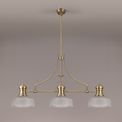 Lucinda Linear 3 Light Pendant Ceiling Light With Clear Prismatic Glass Shade &amp; Antique Brass 26.5cm additional 2