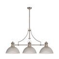 Lucinda 3 Light Linear Pendant E27 With 38cm Dome Glass Shade, Polished Nickel, Clear additional 5