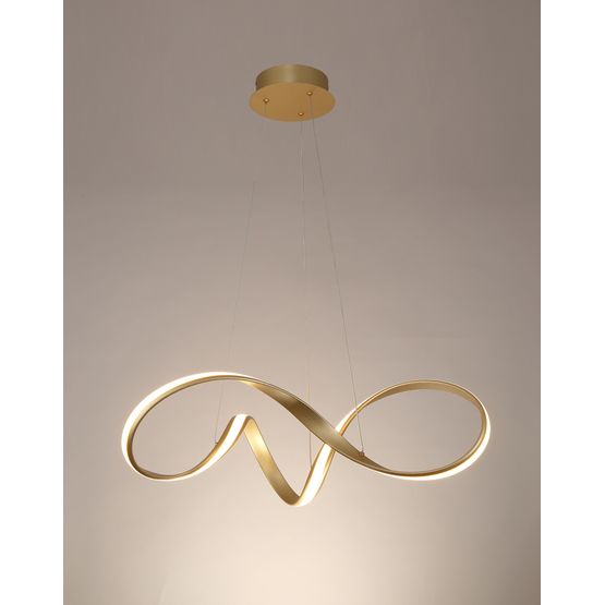Becca Medium Pendant, 1 x 39W LED, 3000K, 2152lm, Sand Gold,