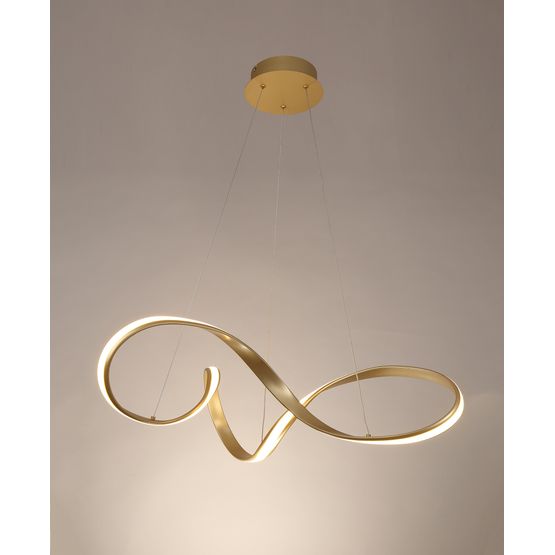 Becca Large Pendant Light, 1 x 42W LED, 3000K, 2513lm (Sand Gold)