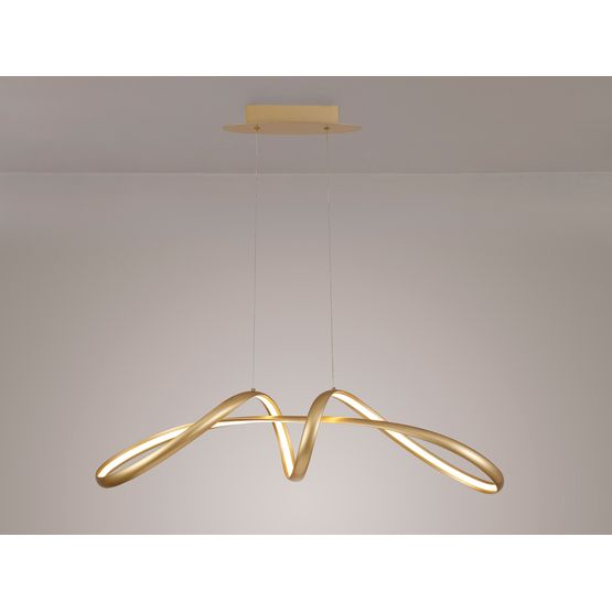 Becca Large Oval Pendant, 1 x 39W LED, 3000K, 1950lm, Sand Gold,