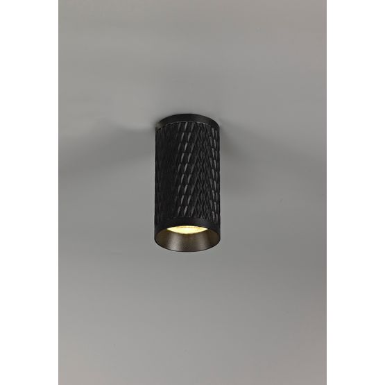 Sienna 11cm Surface Mounted Ceiling Light, 1 x GU10, Sand Black