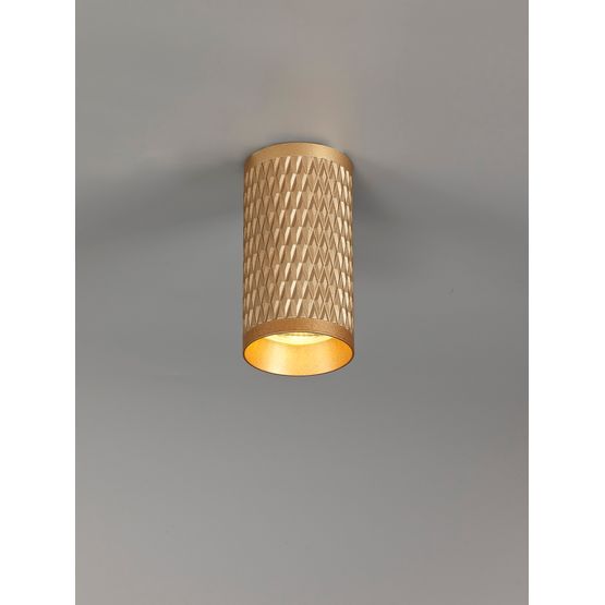 Sienna 11cm Surface Mounted Champagne Gold Ceiling Light (1 x GU10)