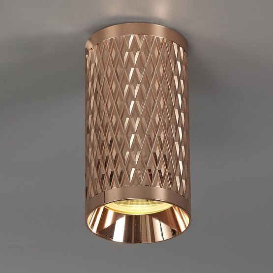 Sienna Rose Gold, 11cm Surface Mounted Ceiling Light, 1 x GU10
