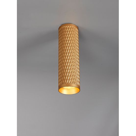 Sienna 20cm Surface Mounted Ceiling Light, 1 x GU10, Champagne Gold