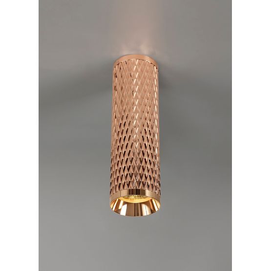 Sienna 20cm Surface Mounted Ceiling Light, 1 x GU10, Rose Gold