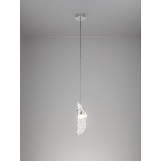 Wren 1 x G9, Polished Chrome/Clear Glass 2m Pendant Light