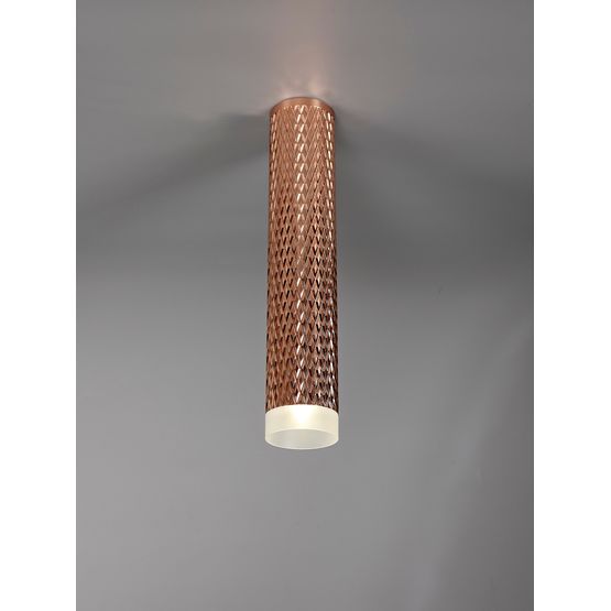 Sienna 1 Light 30cm Surface Mounted Ceiling GU10, Rose Gold/Acrylic Ring