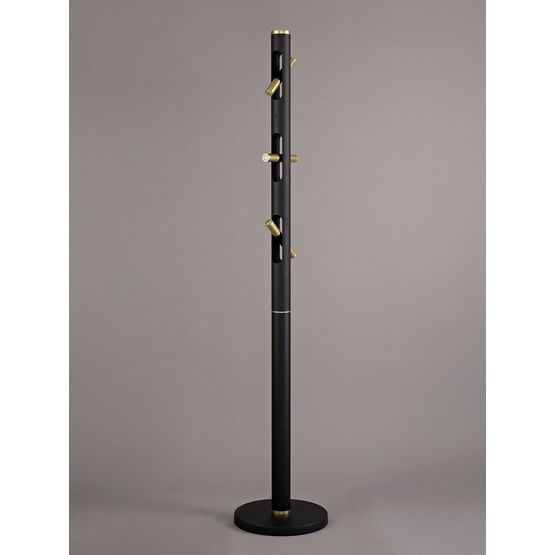Aoife Floor Lamp, 6 x 2W LED, 3000K, 1680lm, Sand Black/Gold,