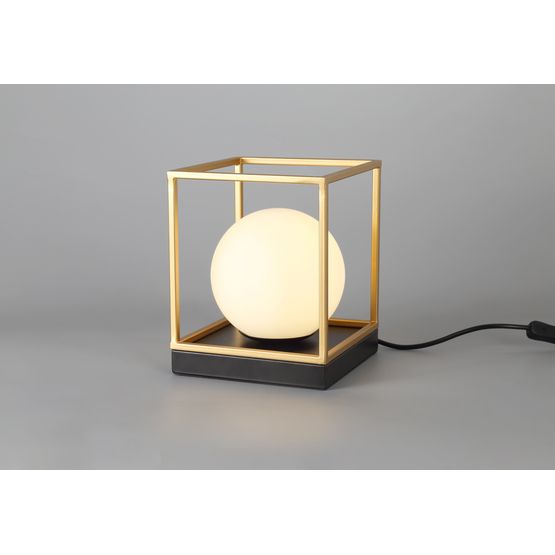 Honesty Table Lamp, 1 Light E14, Matt Black/Painted Gold
