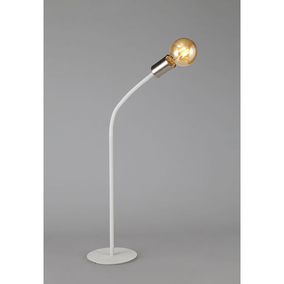 Grace Flexible Table Lamp, 1 Light E27 Satin White/Satin Nickel