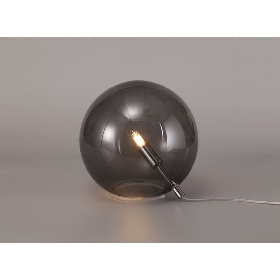 Rylee Ball Table Lamp in Polished Chrome/Smoked Glass