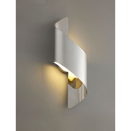 Kiara Wall Lamp Small, 1 x 8W LED, 3000K, 640lm, Silver/Polished Chrome,