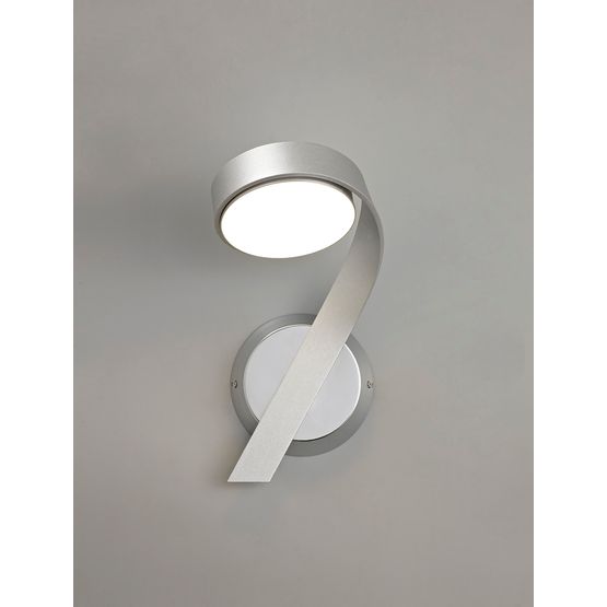 Clara Wall Lamp Right Switched, 1 x 10W LED, 3000K, 800lm, Silver/Polished Chrome,