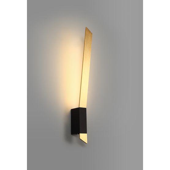Serenity Wall Lamp, 1 x 8W LED, 3000K, 560lm, Satin Gold/Sand Black,