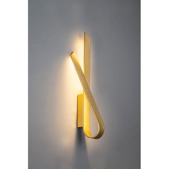 Myka Wall Lamp, 1 x 12W LED, 3000K, 840lm, Sand Gold,