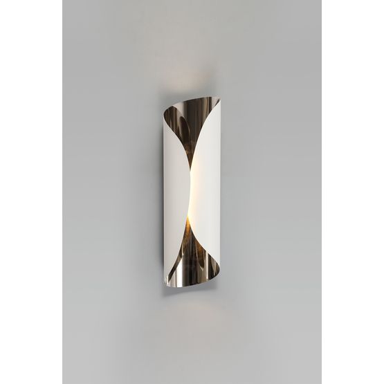 India Wall Lamp, 1 x 7W LED, 3000K, 700lm, Sand White/Polished Chrome,