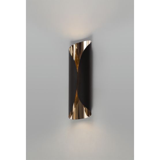 India Sand Black/Polished Chrome Wall Lamp (1 x 7W LED, 3000K, 700lm)