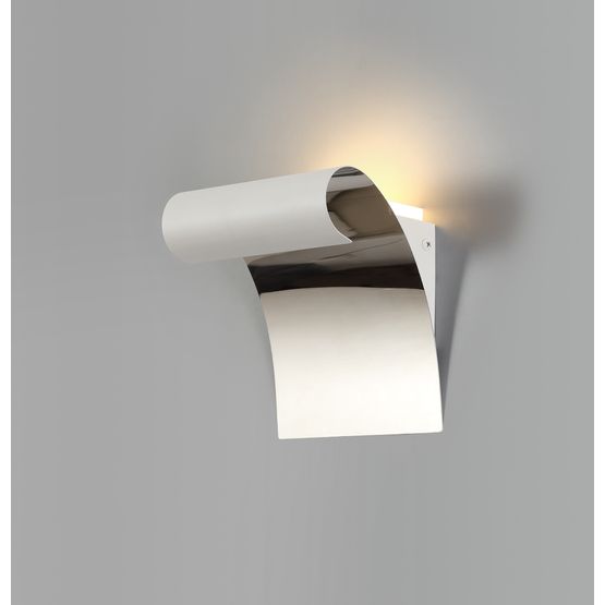 Davina Wall Lamp, 1 x 8W LED, 3000K, 560lm, Sand White/Polished Chrome,