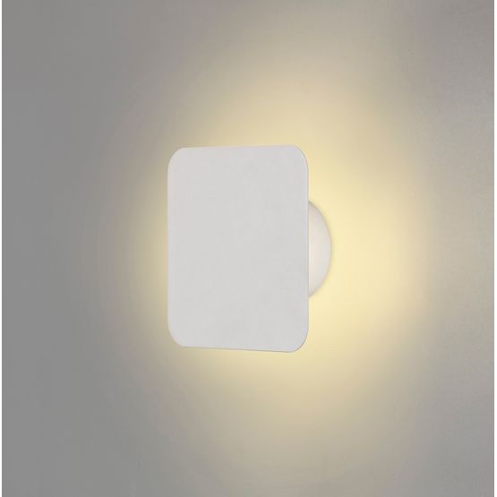 Melody Magnetic Base Wall Lamp, 12W LED 3000K 498lm, 15cm Square, Sand White