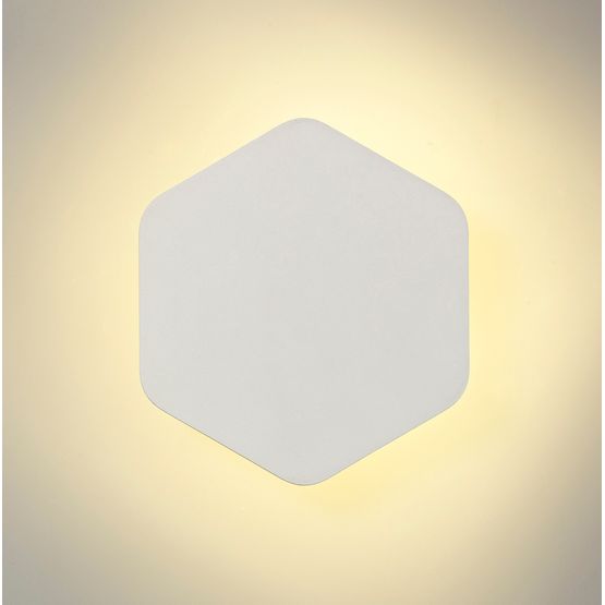 Melody Magnetic Base Wall Lamp, 12W LED 3000K 498lm, 20cm Vertical Hexagonal, Sand White