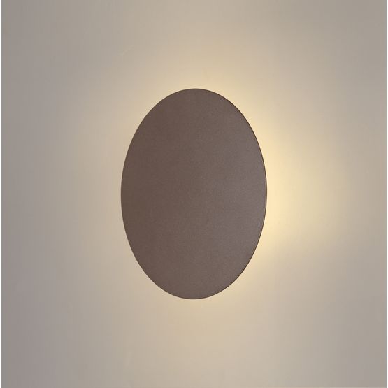 Melody Magnetic Base Wall Lamp, 12W LED 3000K 498lm, 20cm Round, Coffee