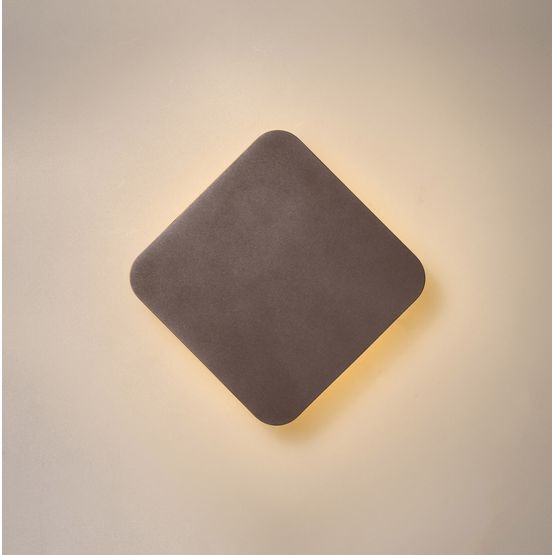 Melody Magnetic Base Wall Lamp, 12W LED 3000K 498lm, 15cm Diamond, Coffee