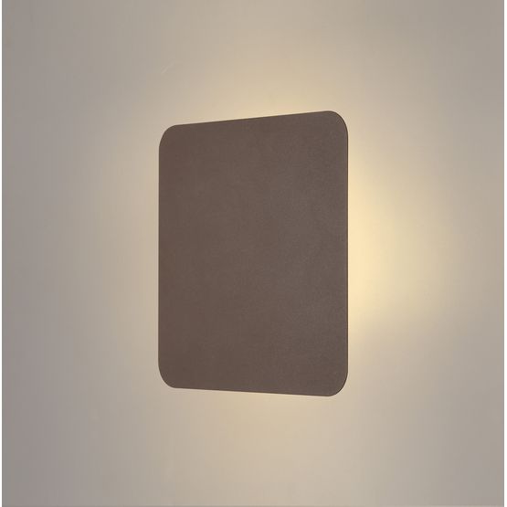 Melody Magnetic Base Wall Lamp, 12W LED 3000K 498lm, 20cm Square, Coffee