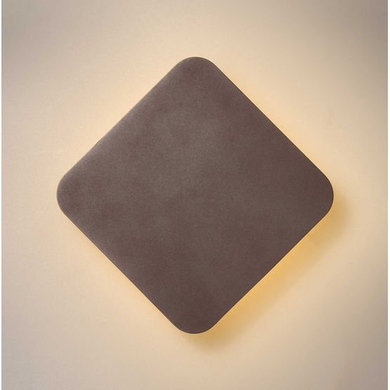 Melody Magnetic Base Wall Lamp, 12W LED 3000K 498lm, 20cm Diamond, Coffee